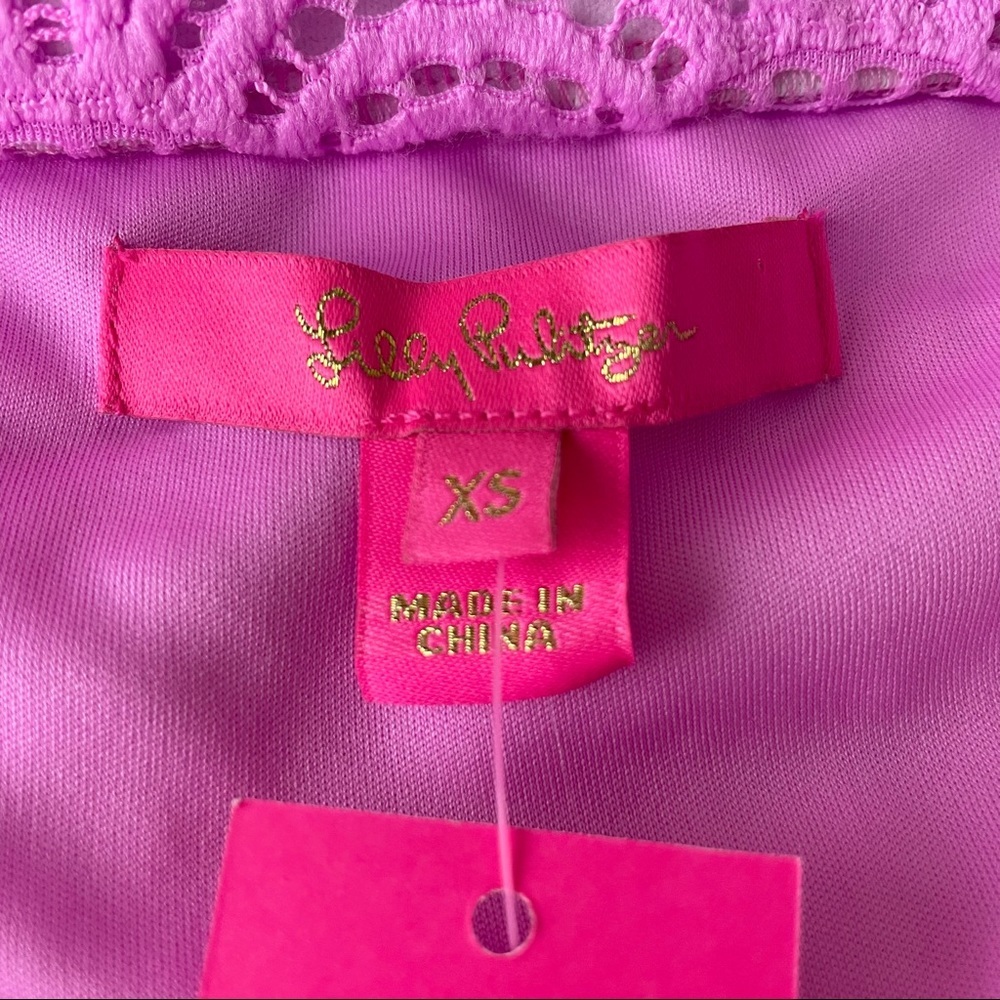 Lily Pulitzer NWT Off The Shoulder Dress in Lilac Rose - Picture 7 of 9